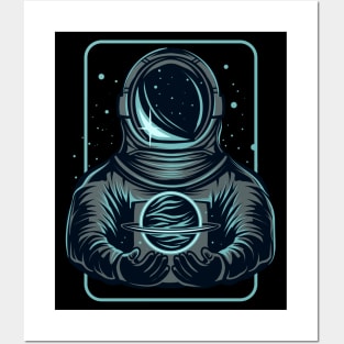 Astronaut in space Posters and Art